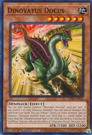 Dinovatus Docus (LEDE-EN030) - Legacy of Destruction 1st Edition Legacy of Destruction Yugioh Single  Squirtle Squad Card Shop.