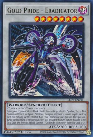 Gold Pride - Eradicator (LEDE-EN041) - Legacy of Destruction 1st Edition Legacy of Destruction Yugioh Single  Squirtle Squad Card Shop.