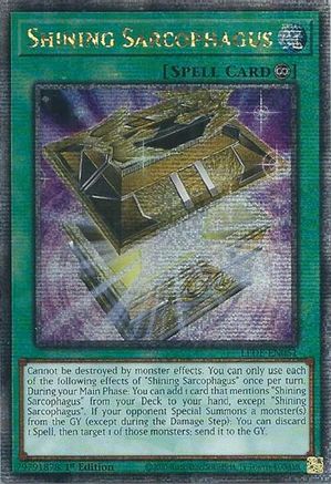 Shining Sarcophagus (Quarter Century Secret Rare) (LEDE-EN051) - Legacy of Destruction 1st Edition Legacy of Destruction Yugioh Single  Squirtle Squad Card Shop.