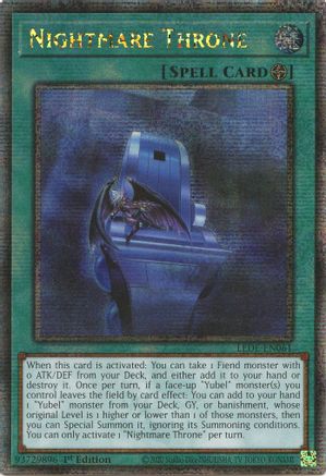 Nightmare Throne (Quarter Century Secret Rare) (LEDE-EN061) - Legacy of Destruction 1st Edition Legacy of Destruction Yugioh Single  Squirtle Squad Card Shop.