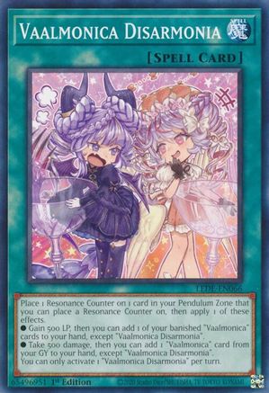 Vaalmonica Disarmonia (LEDE-EN066) - Legacy of Destruction 1st Edition Legacy of Destruction Yugioh Single  Squirtle Squad Card Shop.