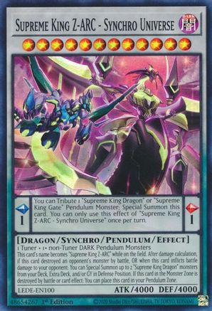 Supreme King Z-ARC - Synchro Universe (LEDE-EN100) - Legacy of Destruction 1st Edition Legacy of Destruction Yugioh Single  Squirtle Squad Card Shop.