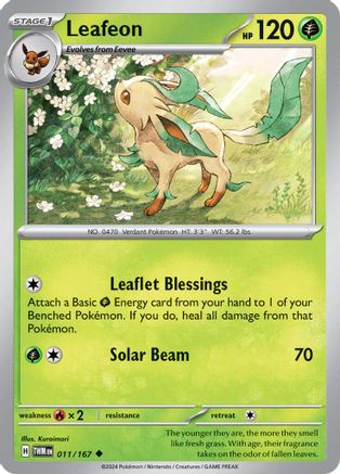 Leafeon 011  SV06 Twilight Masquerade - Uncommon SV06: Twilight Masquerade Pokemon Single  Squirtle Squad Card Shop.