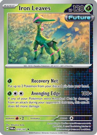Iron Leaves 019  - Reverse Holofoil SV06 Twilight Masquerade - Rare SV06: Twilight Masquerade Pokemon Single  Squirtle Squad Card Shop.