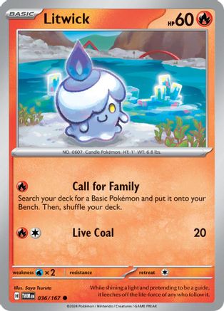 Litwick 036  SV06 Twilight Masquerade - Common SV06: Twilight Masquerade Pokemon Single  Squirtle Squad Card Shop.