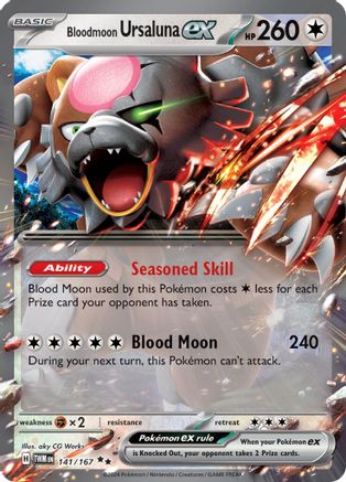 Pokémon TCG – Bloodmoon Ursaluna ex 141/167 – Twilight Masquerade – Double Rare