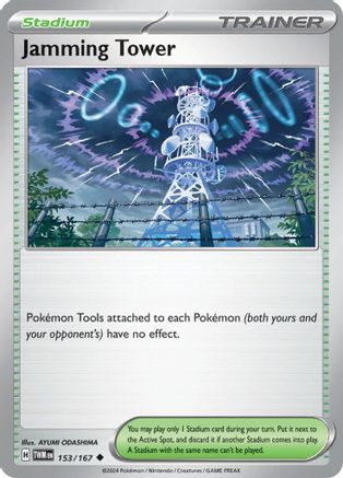 Jamming Tower 153  - Reverse Holofoil SV06 Twilight Masquerade - Uncommon SV06: Twilight Masquerade Pokemon Single  Squirtle Squad Card Shop.