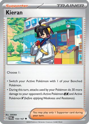 Kieran 154/167  SV06 Twilight Masquerade - Uncommon SV06: Twilight Masquerade Pokemon Single  Squirtle Squad Card Shop.