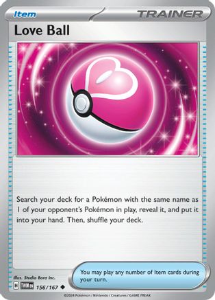Love Ball 156  - Reverse Holofoil SV06 Twilight Masquerade - Uncommon SV06: Twilight Masquerade Pokemon Single  Squirtle Squad Card Shop.