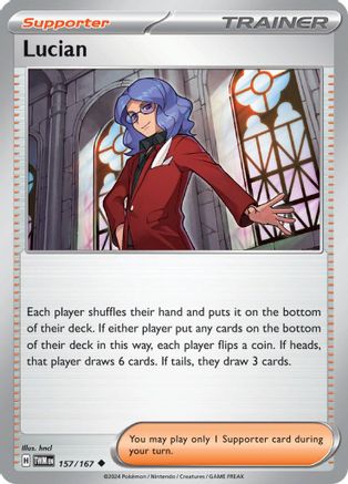 Lucian 157/167  SV06 Twilight Masquerade - Uncommon SV06: Twilight Masquerade Pokemon Single  Squirtle Squad Card Shop.