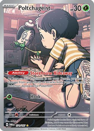 Poltchageist 171/167  - Holofoil SV06 Twilight Masquerade - Illustration Rare SV06: Twilight Masquerade Pokemon Single  Squirtle Squad Card Shop.