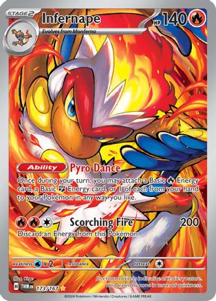 Infernape 173/167  - Holofoil SV06 Twilight Masquerade - Illustration Rare SV06: Twilight Masquerade Pokemon Single  Squirtle Squad Card Shop.