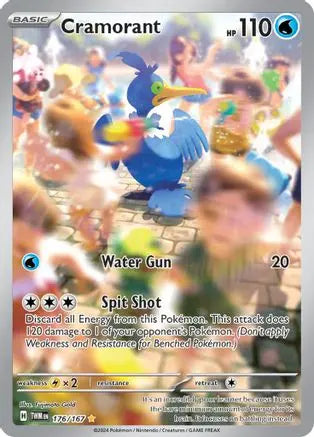 Cramorant 176/167  - Holofoil SV06 Twilight Masquerade - Illustration Rare SV06: Twilight Masquerade Pokemon Single  Squirtle Squad Card Shop.