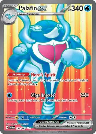 Palafin ex 193/167  - Holofoil SV06 Twilight Masquerade - Ultra Rare SV06: Twilight Masquerade Pokemon Single  Squirtle Squad Card Shop.