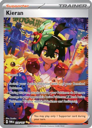 Kieran 218/167 – Twilight Masquerade – Special Illustration Rare Trainer Card