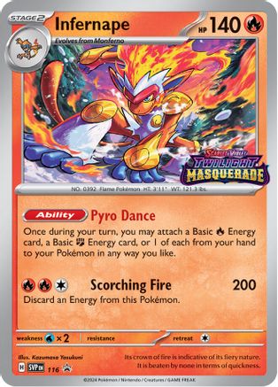 Infernape 116  - Holofoil SV Scarlet & Violet Promo Cards - Promo SV: Scarlet & Violet Promo Cards Pokemon Single  Squirtle Squad Card Shop.