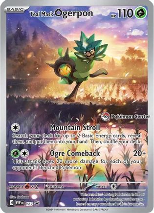 Teal Mask Ogerpon (Pokemon Center Exclusive) 123  - Holofoil SV Scarlet & Violet Promo Cards - Promo SV: Scarlet & Violet Promo Cards Pokemon Single  Squirtle Squad Card Shop.