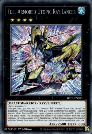 Full Armored Utopic Ray Lancer (BLTR-EN003) - Battles of Legend: Terminal Revenge 1st Edition Battles of Legend: Terminal Revenge Yugioh Single  Squirtle Squad Card Shop.