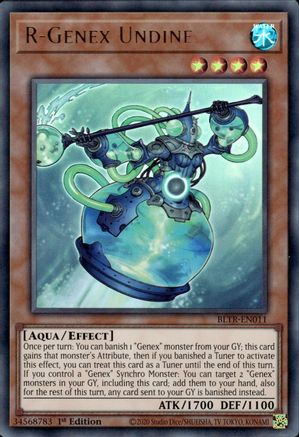 R-Genex Undine (BLTR-EN011) - Battles of Legend: Terminal Revenge 1st Edition Battles of Legend: Terminal Revenge Yugioh Single  Squirtle Squad Card Shop.