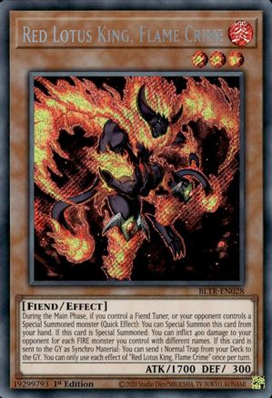 Red Lotus King, Flame Crime (BLTR-EN028) - Battles of Legend: Terminal Revenge 1st Edition Battles of Legend: Terminal Revenge Yugioh Single  Squirtle Squad Card Shop.