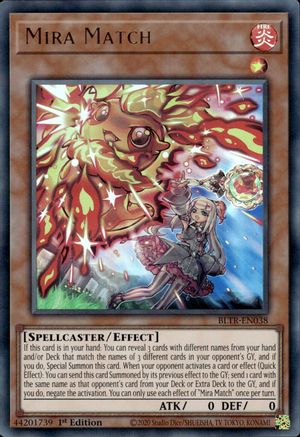 Mira Match (BLTR-EN038) - Battles of Legend: Terminal Revenge 1st Edition Battles of Legend: Terminal Revenge Yugioh Single  Squirtle Squad Card Shop.