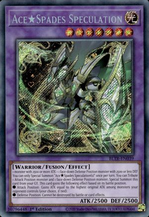 Ace Spades Speculation (BLTR-EN039) - Battles of Legend: Terminal Revenge 1st Edition Battles of Legend: Terminal Revenge Yugioh Single  Squirtle Squad Card Shop.