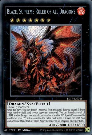 Blaze, Supreme Ruler of all Dragons (BLTR-EN045) - Battles of Legend: Terminal Revenge 1st Edition Battles of Legend: Terminal Revenge Yugioh Single  Squirtle Squad Card Shop.