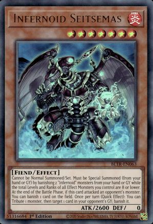 Infernoid Seitsemas (BLTR-EN063) - Battles of Legend: Terminal Revenge 1st Edition Battles of Legend: Terminal Revenge Yugioh Single  Squirtle Squad Card Shop.