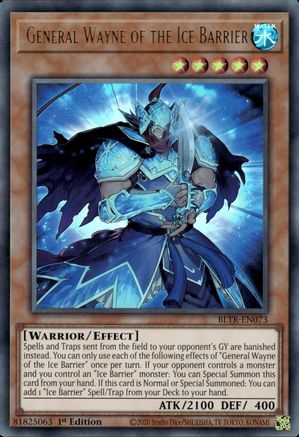 General Wayne of the Ice Barrier (BLTR-EN073) - Battles of Legend: Terminal Revenge 1st Edition Battles of Legend: Terminal Revenge Yugioh Single  Squirtle Squad Card Shop.
