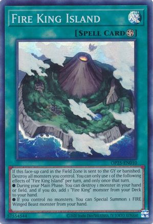 Fire King Island (OP25-EN010) - OTS Tournament Pack 25 Unlimited OTS Tournament Pack 25 Yugioh Single  Squirtle Squad Card Shop.