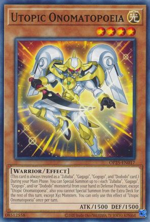 Utopic Onomatopoeia (OP25-EN017) - OTS Tournament Pack 25 Unlimited OTS Tournament Pack 25 Yugioh Single  Squirtle Squad Card Shop.
