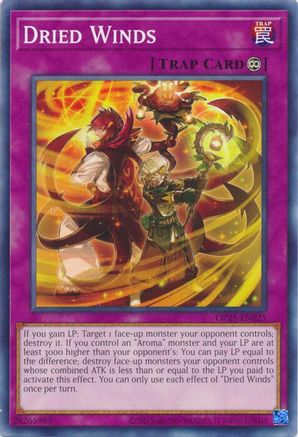 Dried Winds (OP25-EN025) - OTS Tournament Pack 25 Unlimited OTS Tournament Pack 25 Yugioh Single  Squirtle Squad Card Shop.