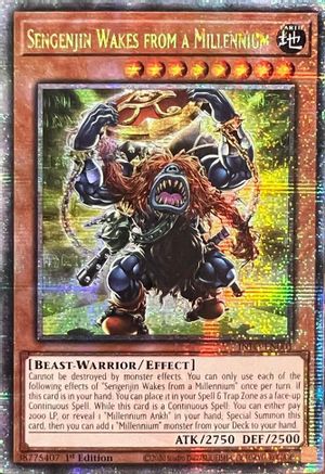 Sengenjin Wakes from a Millennium (Quarter Century Secret Rare) (INFO-EN001) - The Infinite Forbidden 1st Edition The Infinite Forbidden Yugioh Single  Squirtle Squad Card Shop.