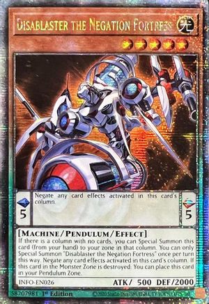 Disablaster the Negation Fortress (Quarter Century Secret Rare) (INFO-EN026) - The Infinite Forbidden 1st Edition The Infinite Forbidden Yugioh Single  Squirtle Squad Card Shop.