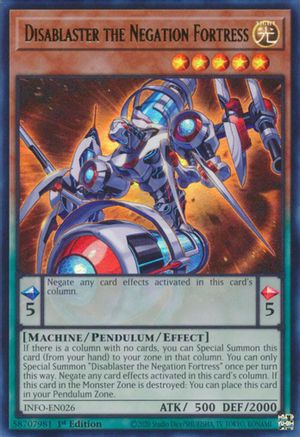 Disablaster the Negation Fortress (INFO-EN026) - The Infinite Forbidden 1st Edition The Infinite Forbidden Yugioh Single  Squirtle Squad Card Shop.