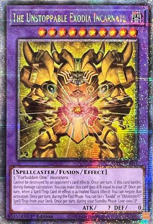The Unstoppable Exodia Incarnate (Quarter Century Secret Rare) (INFO-EN033) - The Infinite Forbidden 1st Edition The Infinite Forbidden Yugioh Single  Squirtle Squad Card Shop.