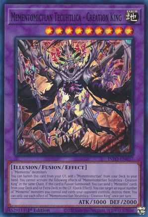 Mementomictlan Tecuhtlica - Creation King (INFO-EN037) - The Infinite Forbidden 1st Edition The Infinite Forbidden Yugioh Single  Squirtle Squad Card Shop.