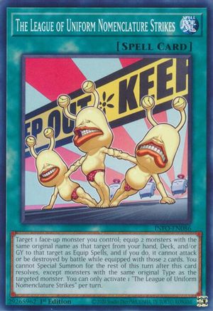 The League of Uniform Nomenclature Strikes (INFO-EN086) - The Infinite Forbidden 1st Edition The Infinite Forbidden Yugioh Single  Squirtle Squad Card Shop.