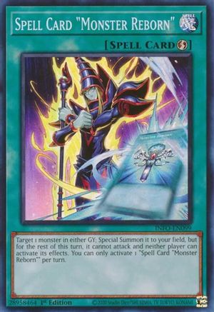 Spell Card "Monster Reborn" (INFO-EN099) - The Infinite Forbidden 1st Edition The Infinite Forbidden Yugioh Single  Squirtle Squad Card Shop.