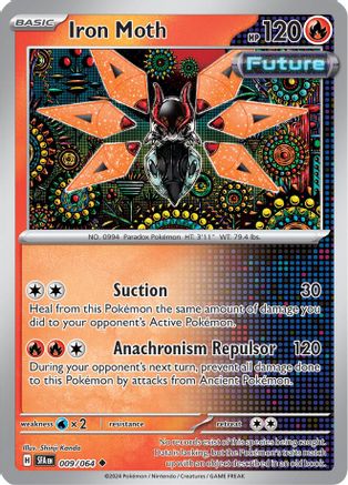 Iron Moth 009  - Reverse Holofoil SV Shrouded Fable - Uncommon SV: Shrouded Fable Pokemon Single  Squirtle Squad Card Shop.