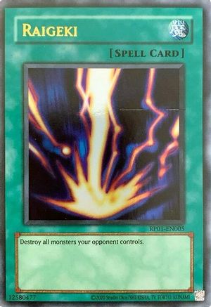 Raigeki (RP01-EN005) - Retro Pack (2020 Date Reprint) Unlimited Retro Pack (2020 Date Reprint) Yugioh Single  Squirtle Squad Card Shop.