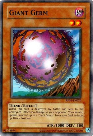 Giant Germ (RP01-EN070) - Retro Pack (2020 Date Reprint) Unlimited Retro Pack (2020 Date Reprint) Yugioh Single  Squirtle Squad Card Shop.