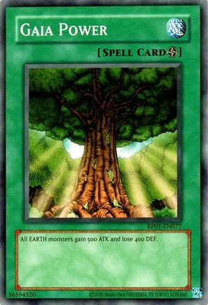 Gaia Power (RP01-EN077) - Retro Pack (2020 Date Reprint) Unlimited Retro Pack (2020 Date Reprint) Yugioh Single  Squirtle Squad Card Shop.