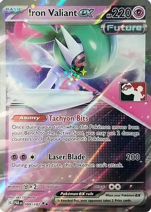 Iron Valiant ex 089/182  - Holofoil Prize Pack Series Cards - Double Rare Prize Pack Series Cards Pokemon Single  Squirtle Squad Card Shop.