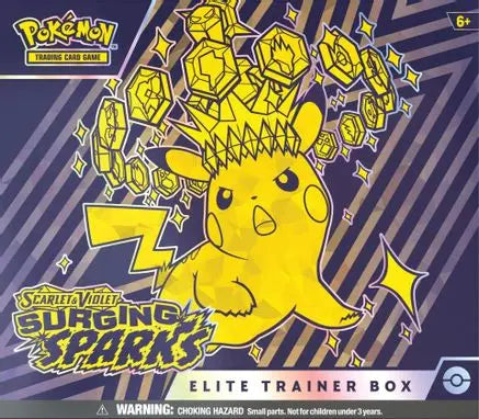 Surging Sparks Elite Trainer Box SV08: Surging Sparks Pokemon Sealed  Squirtle Squad Card Shop.