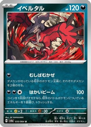 Yveltal (035/064) - SV6a Night Wanderer SV6a: Night Wanderer Pokemon Japanese Single  Squirtle Squad Card Shop.