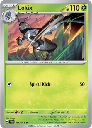 Lokix 016  SV07 Stellar Crown - Common SV07: Stellar Crown Pokemon Single  Squirtle Squad Card Shop.
