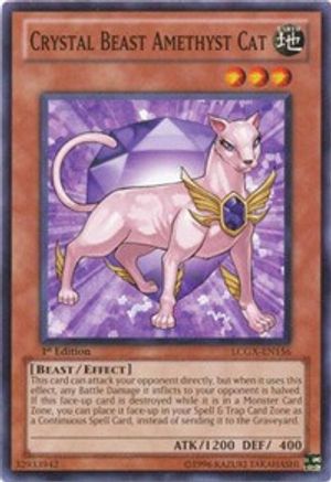 Crystal Beast Amethyst Cat (LCGX-EN156) - Legendary Collection 2 1st Edition Legendary Collection 2 Yugioh Single  Squirtle Squad Card Shop.