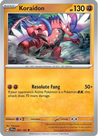 Koraidon 090  SV07 Stellar Crown - Uncommon SV07: Stellar Crown Pokemon Single  Squirtle Squad Card Shop.