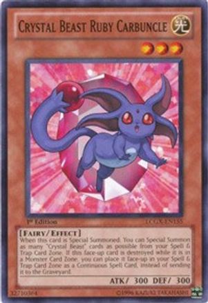 Crystal Beast Ruby Carbuncle (LCGX-EN155) - Legendary Collection 2 1st Edition Legendary Collection 2 Yugioh Single  Squirtle Squad Card Shop.
